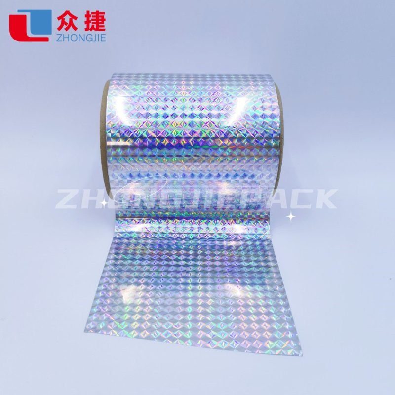 PVC holographic film is packaging material has a reflective